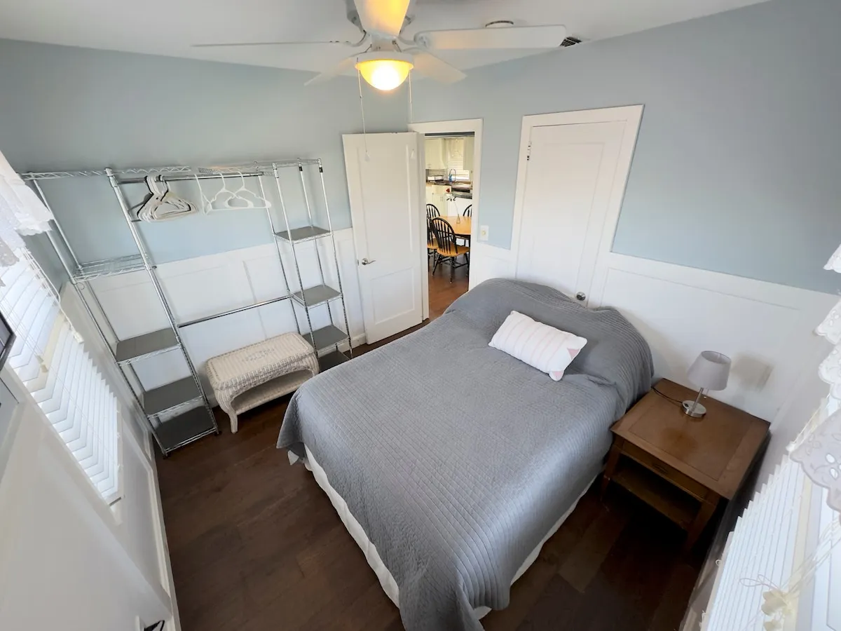 Bedroom 2 with the double bed by the window